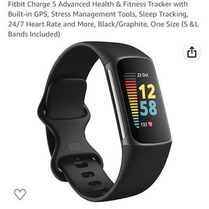 Brand new fit bit with charger. Out of box but never used.